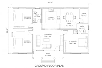 convert hand sketch to autocad floor plans blueprint redraw and cad drafting
