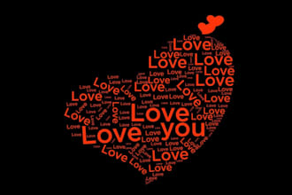 design editable word cloud, typography art and wall poster just in 24 hours