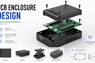 design custom pcb enclosure electronics pcb casing 3d printable product casing