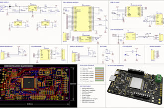 do pcb circuit design, schematic, pcb layout, hardware design in altium, kicad