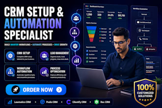 customize lawmatics CRM, podio CRM clientify and rex CRM workflows