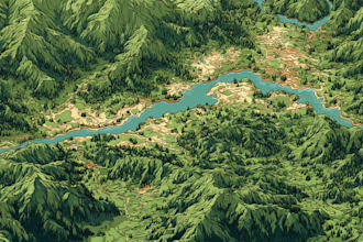 design a festival, event or tourism map illustration