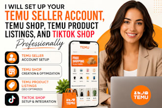 set up your temu seller account, temu shop, temu product listings, tiktok shop