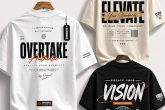 design modern streetwear typography t shirt designs