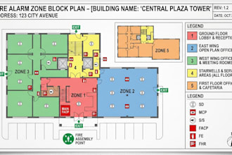create zone or fire alarm block plan for your building and fire system