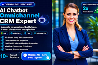set up ghl ai chatbot omnichannel CRM for automation, leads and customer support