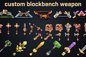 create minecraft benchblock 3d weapon armor portion tools com and animation