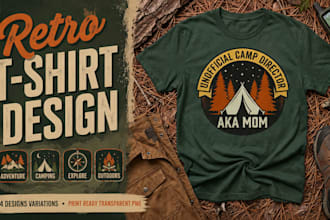 create bulk vintage retro tshirt designs for pod stores