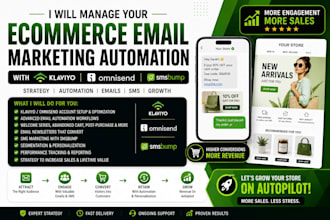manage your ecommerce email, marketing automation smsbump in klaviyo or omnisend