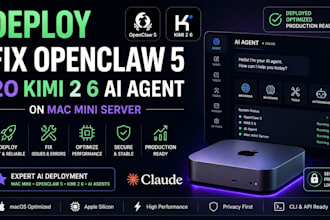 deploy fix openclaw 5 20 kimi 2 6 ai agent on mac mini server claude