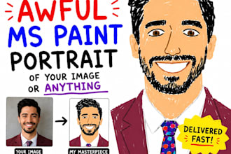 draw a deliberately awful ms paint portrait of your pet