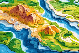 create vector resort maps for tourism and travel businesses