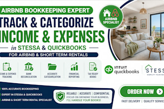 track and categorize your income and expenses in stessa or quickbook for airbnb