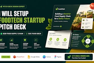 design foodtech startup pitch deck b2b food supply chain d2c food deck