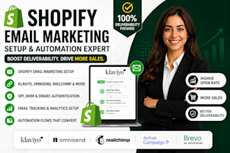 setup shopify email marketing, domain authentication and tracking