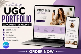 design ugc portfolio canva website ugc media kit press kit and epk