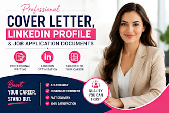 write professional cover letter, linkedin profile, and job application do