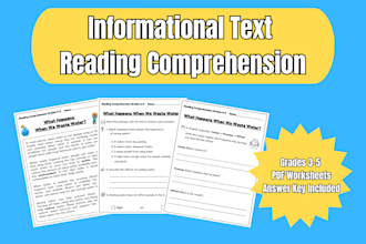create informational text reading comprehension worksheets