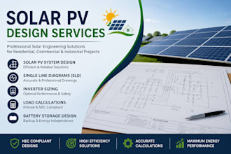 desgin solar pv system sld inverter sizing load calculation
