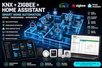 design zigbee knx smart home automation system openhab ets6 home assistant