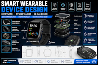 design smartwatch case fitness tracker enclosure wearable cad design