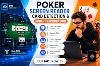 build poker screen reader card detection and poker tracking tool