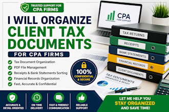 organize client tax documents and tax files for CPA firms