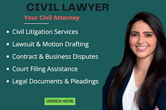 be your civil lawyer for property, business, employment, and contracts