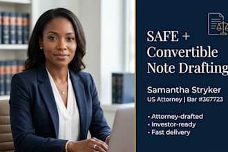 draft safe agreements and startup investor contract documents