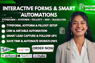 build interactive form quizzes questionnaire typeform jotform fillout automation