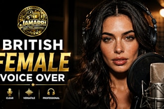 record a british female voice over