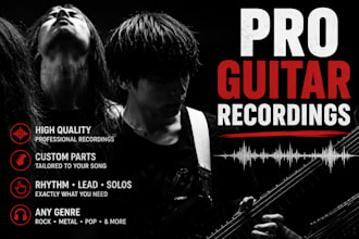 professionally record guitar for you