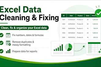clean messy excel data and prepare it for dashboards or reports