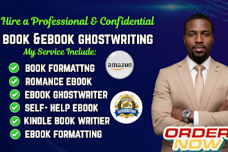 be your ebook ghostwriter, book writer and ghost book writer