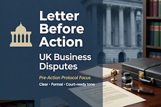 draft a UK letter before action for a business dispute as a solicitor