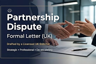 draft a formal letter for your UK partnership dispute as a licensed solicitor
