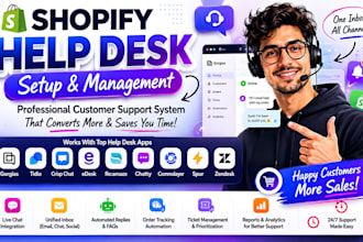 setup shopify helpdesk sb gorgias commslayer chatty spur crisp edesk tidio amaze