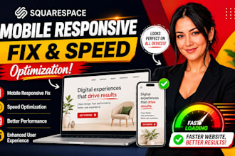 fix squarespace mobile responsive issues, squarespace website speed optimization