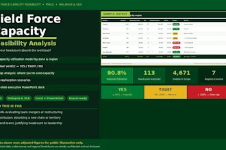 analyze your field force capacity and build a feasibility model with PPT deck