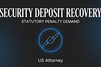 draft a formal security deposit demand letter as a licensed US attorney