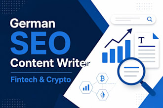 write SEO optimized german fintech and crypto content