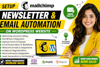 setup mailchimp  newsletter with wordpress wix shopify