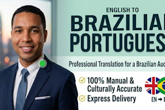 professionally translate english to portuguese and text correction