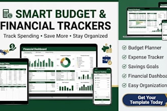 do custom budget planners financial trackers savings templates expense templates