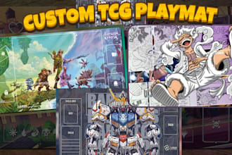 custom tcg playmat, anime board game deskmat, trading card game illustration