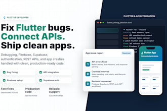 fix flutter bugs, API issues, and authentication problems