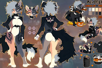 draw furry reference sheet anthro nsfw furry avatar ref sheet fursona character