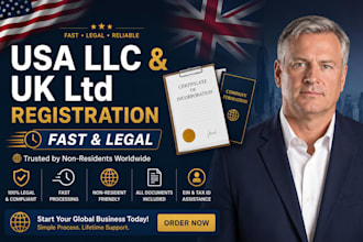 llc formation and registration, UK and USA companies registration