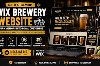 build wix microbrewery website beer shop website tasting room website