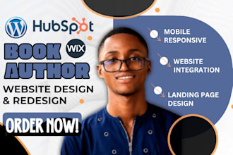 design author website, ebook landing page, website wordpress website development